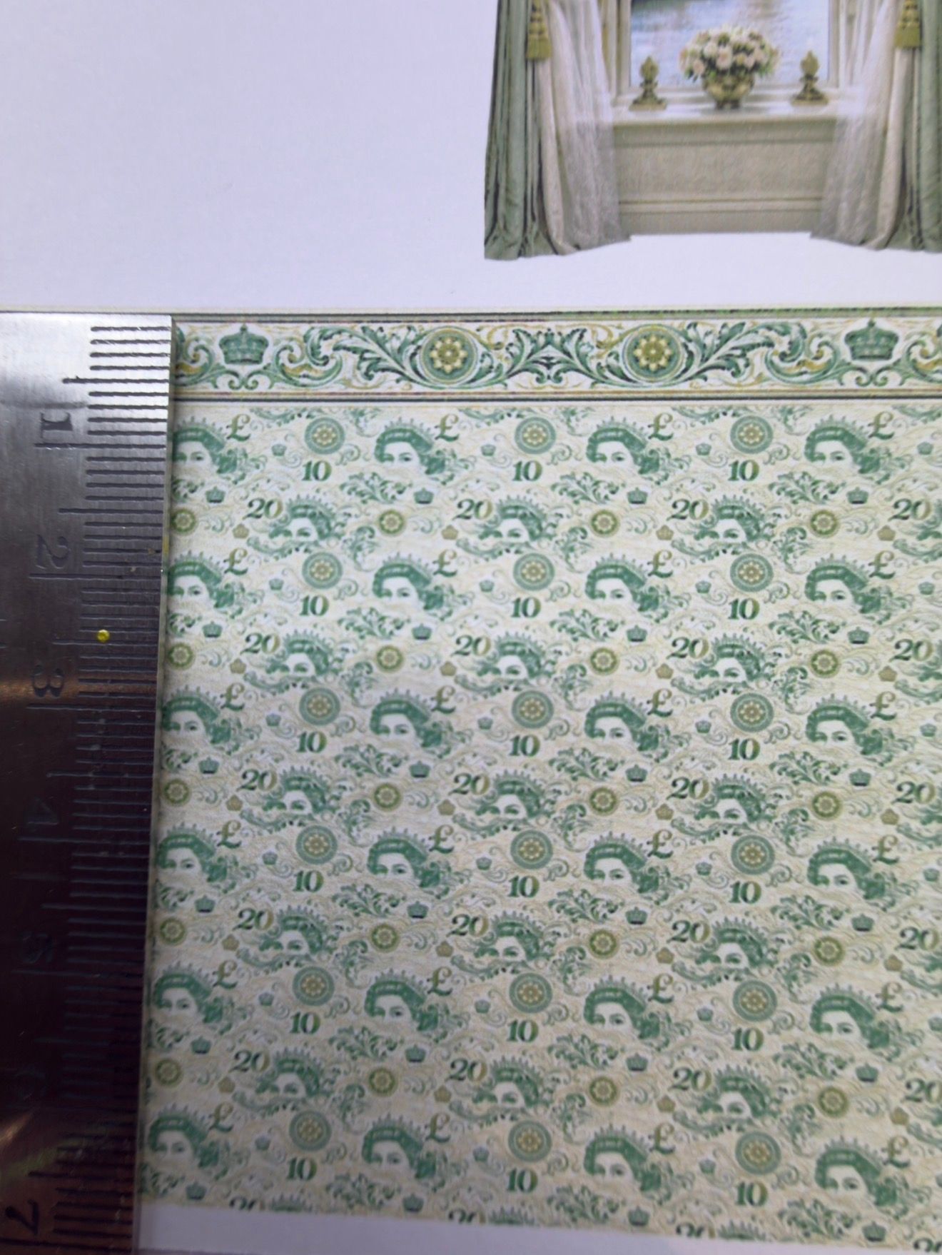 Wallpaper/fabric/carpet. SET. The Elizabeth collection. 1/48 scale