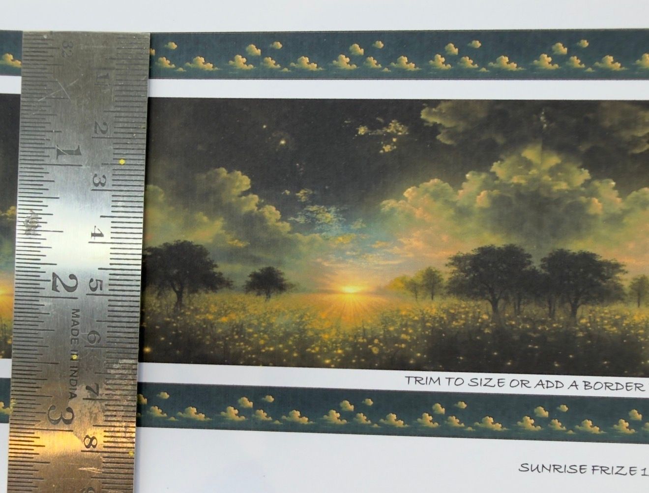Wallpaper/fabric/carpet. Sunrise frieze 1/48 scale.