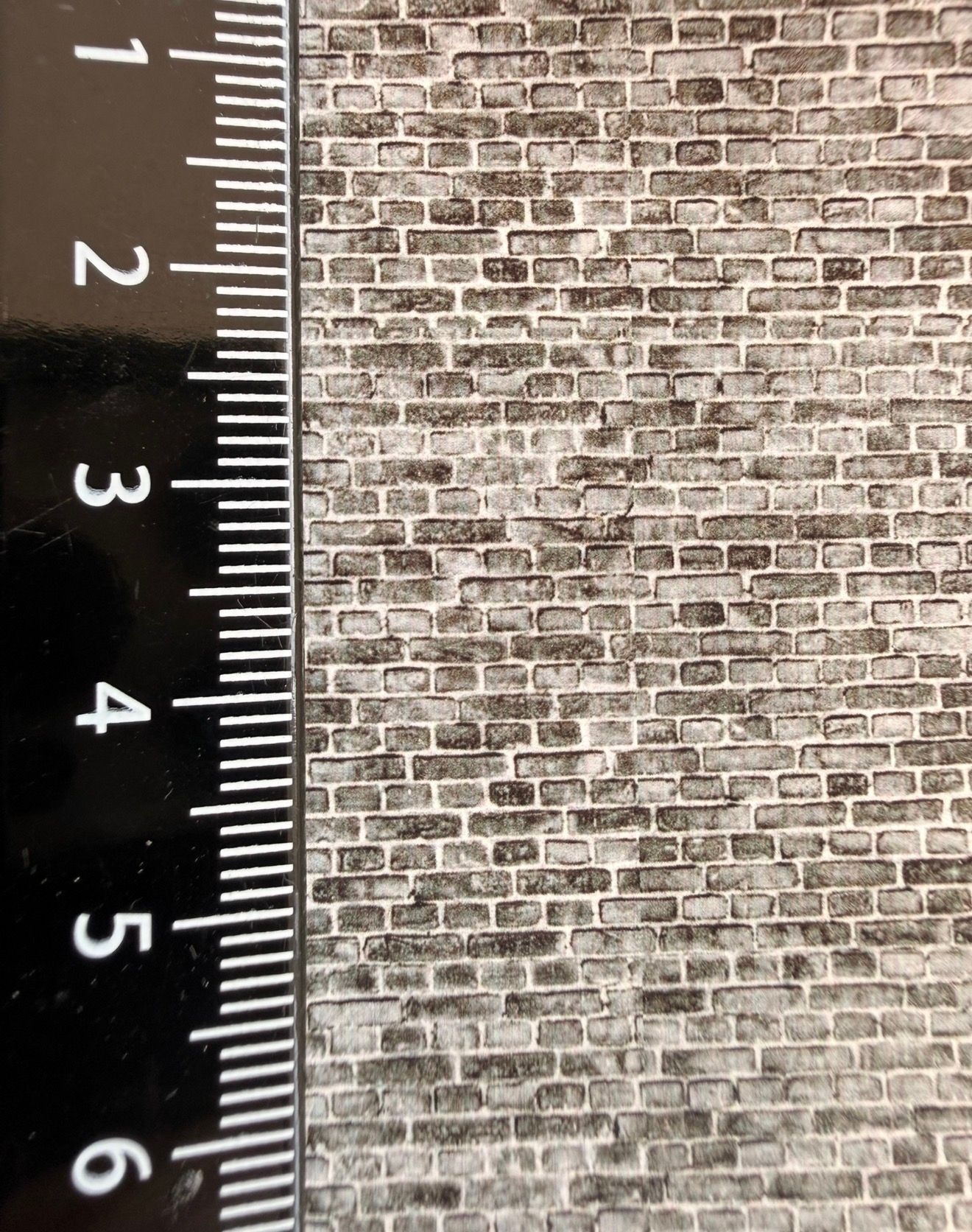 Wallpaper/fabric/carpet. Black brick 1/48 scale