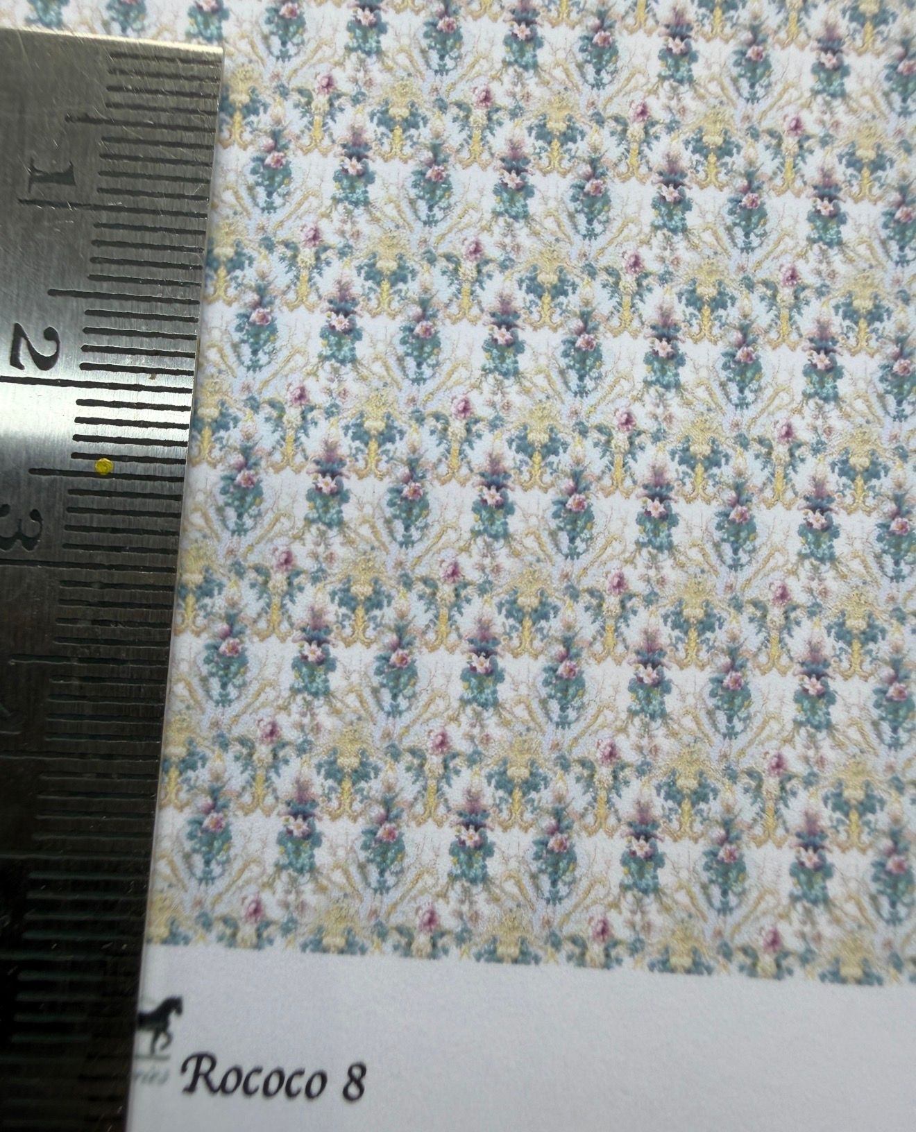 Wallpaper/fabric/carpet. ROCOCO 8 - 1/48 scale