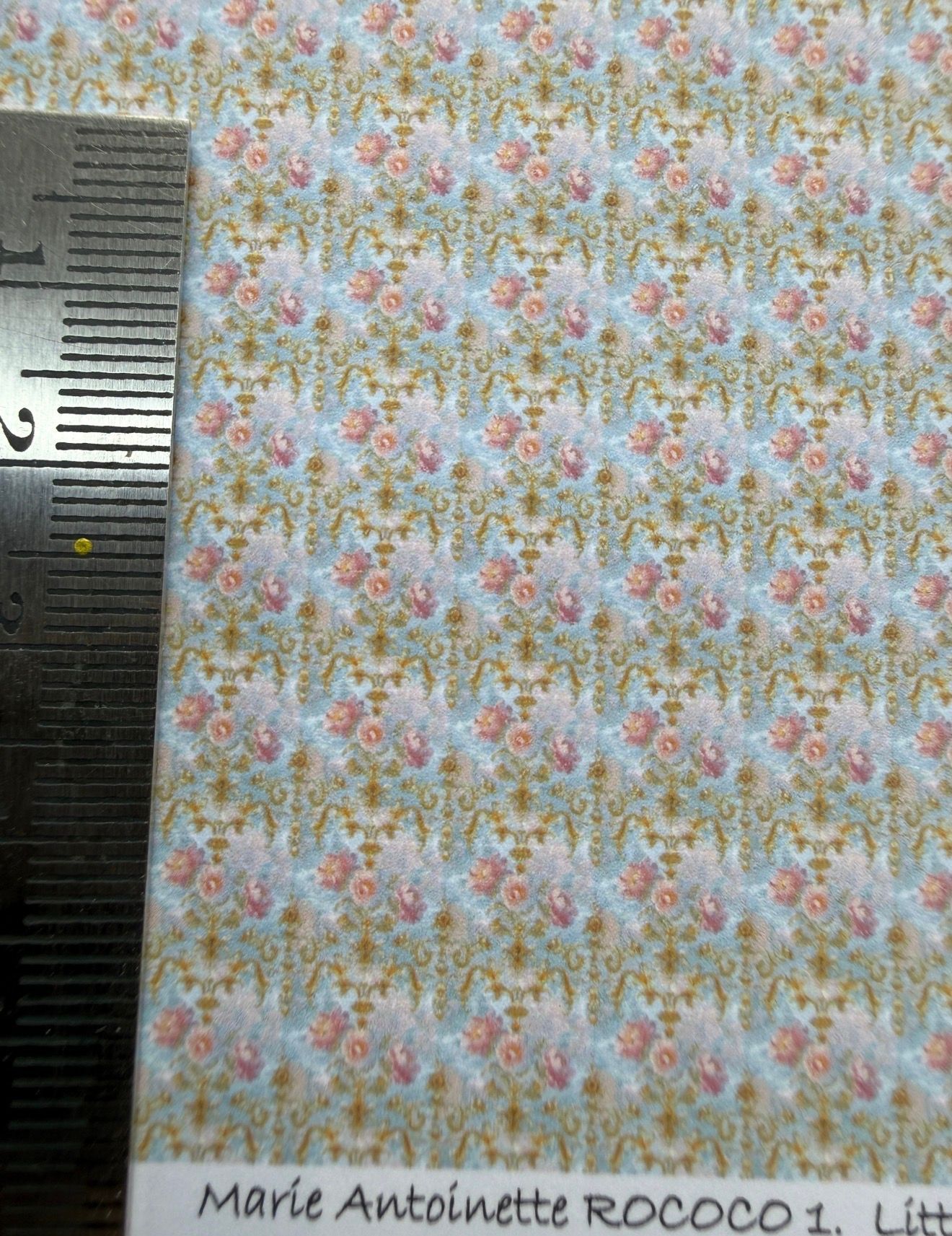 Wallpaper/fabric/carpet. Rococo 1 - 1/48 scale