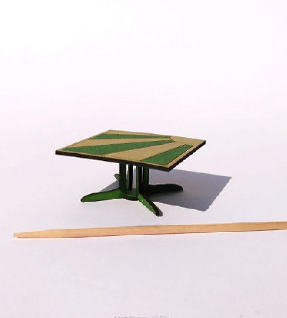 ART DECO dining table & chairs  1/48 scale