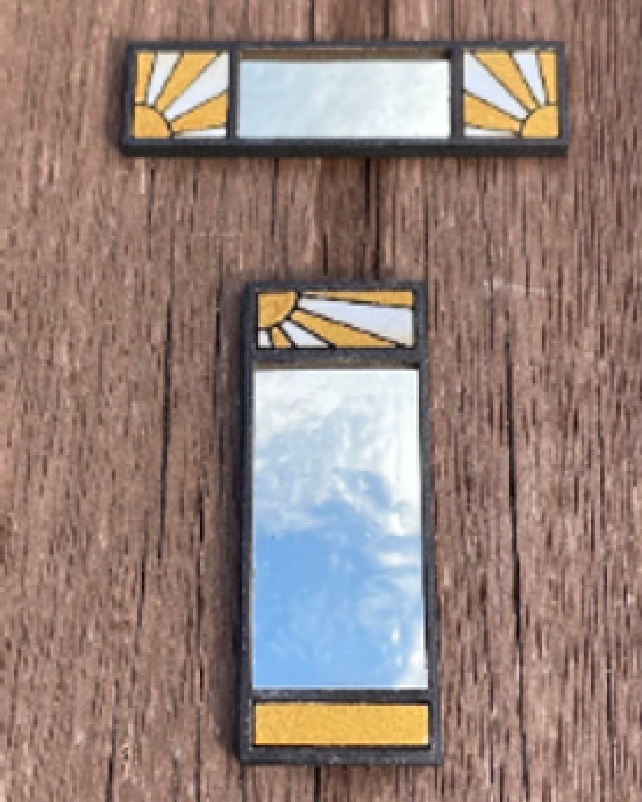 ART DECO MIRRORS (2) & DECORATIVE PANEL SET 1/48