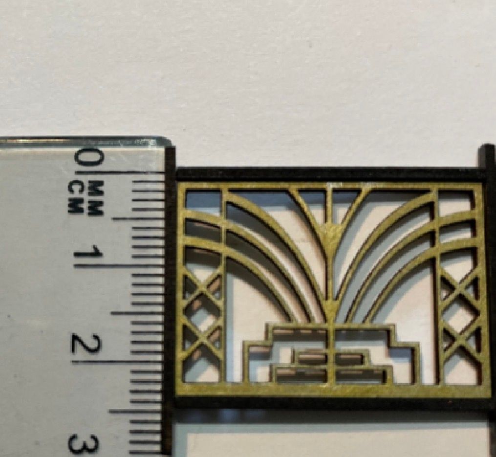 ART DECO fire screen 1/48 scale