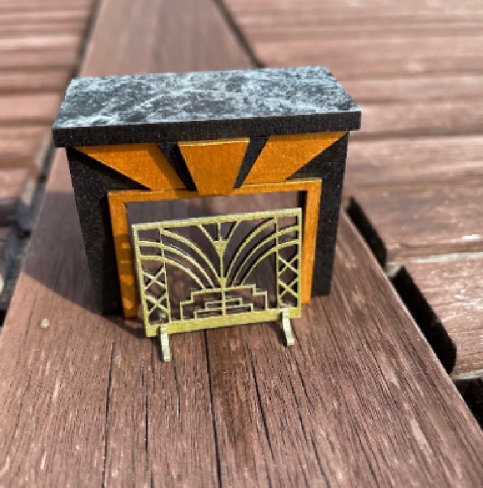 ART DECO fire surround 1/48 scale