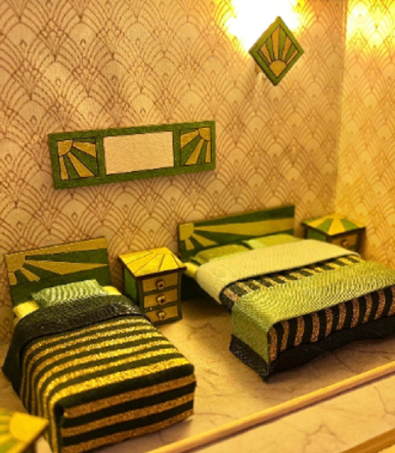 ART DECO double bed 1/48 scale KIT