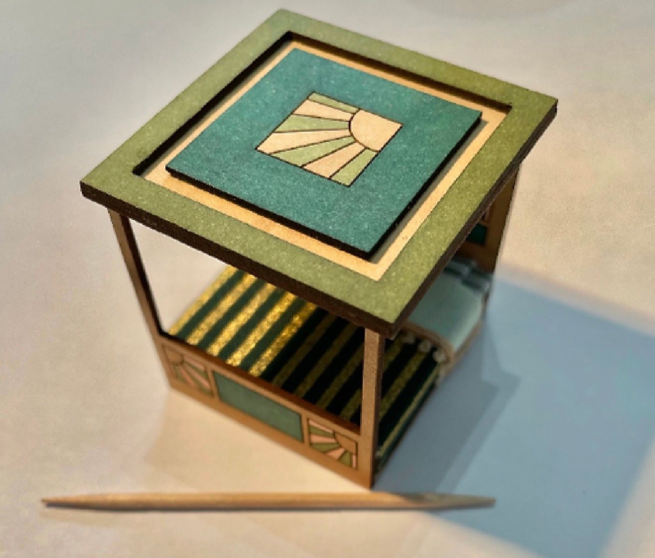 ART DECO  4 poster bed 1/48 scale