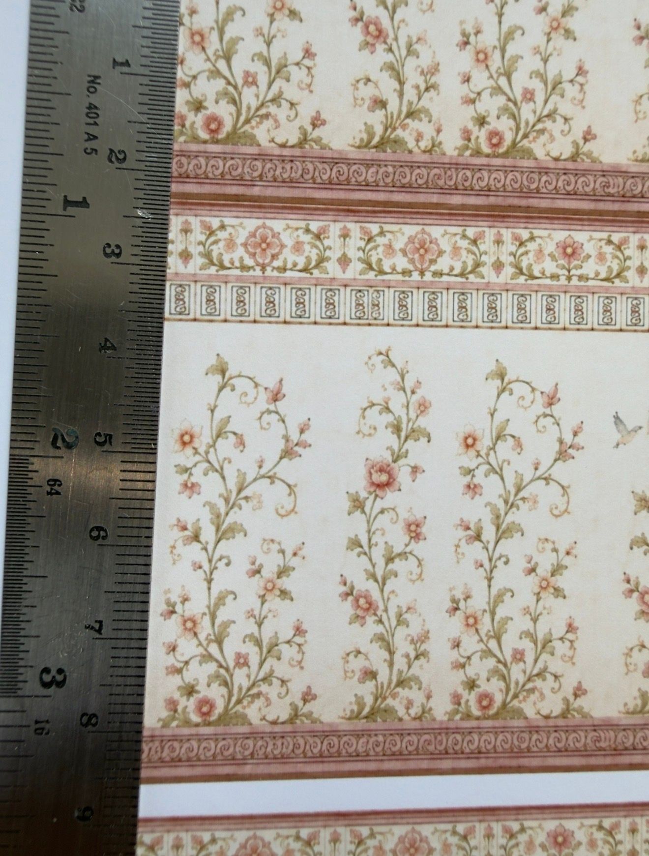 SET Wallpaper, fabric, carpet. Juliet bedroom 1 - 1/48 scale
