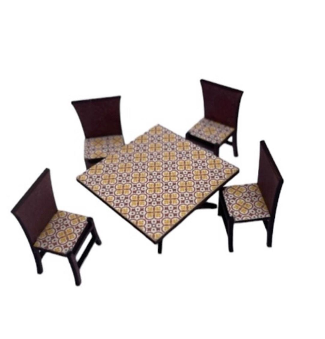 1970s DINING TABLE & 4 CHAIRS 1/48 scale