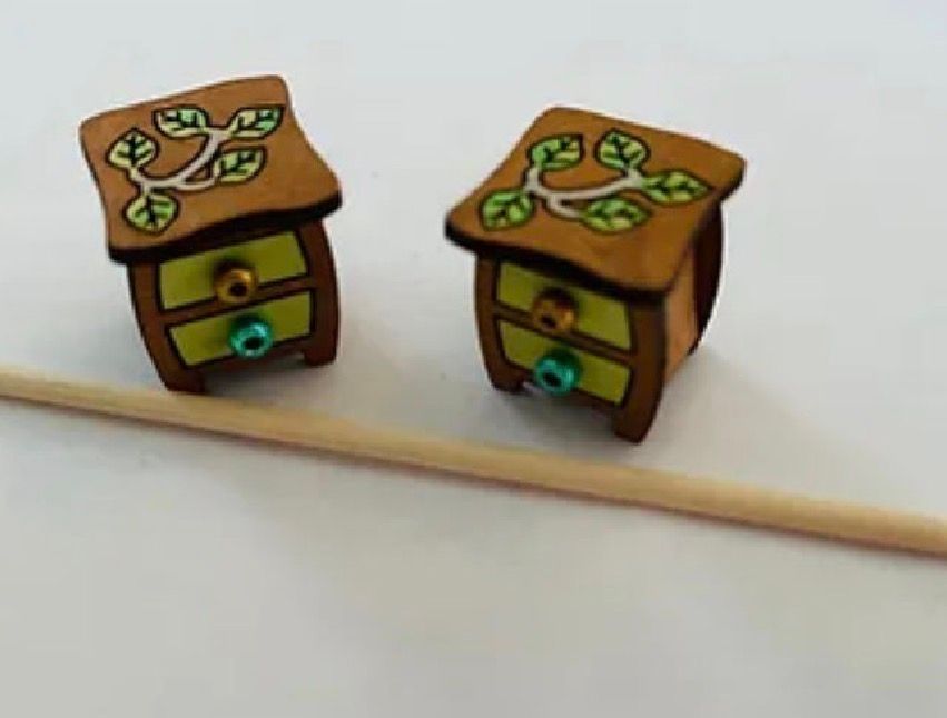 ENCHANTED FOREST BED SIDE CABINETS 1/48 scale KIT
