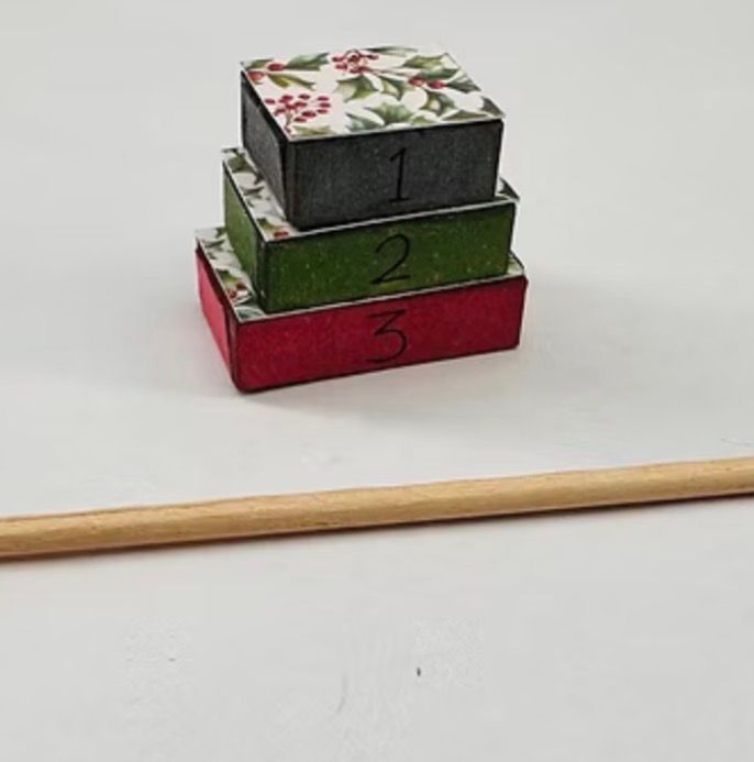 holly christmas STACKING BOXES 1/48 scale KIT