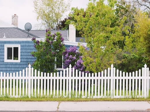 Newly installed Vinyl fences, acting as external boundary fences for houses in Ballarat, Victoria.