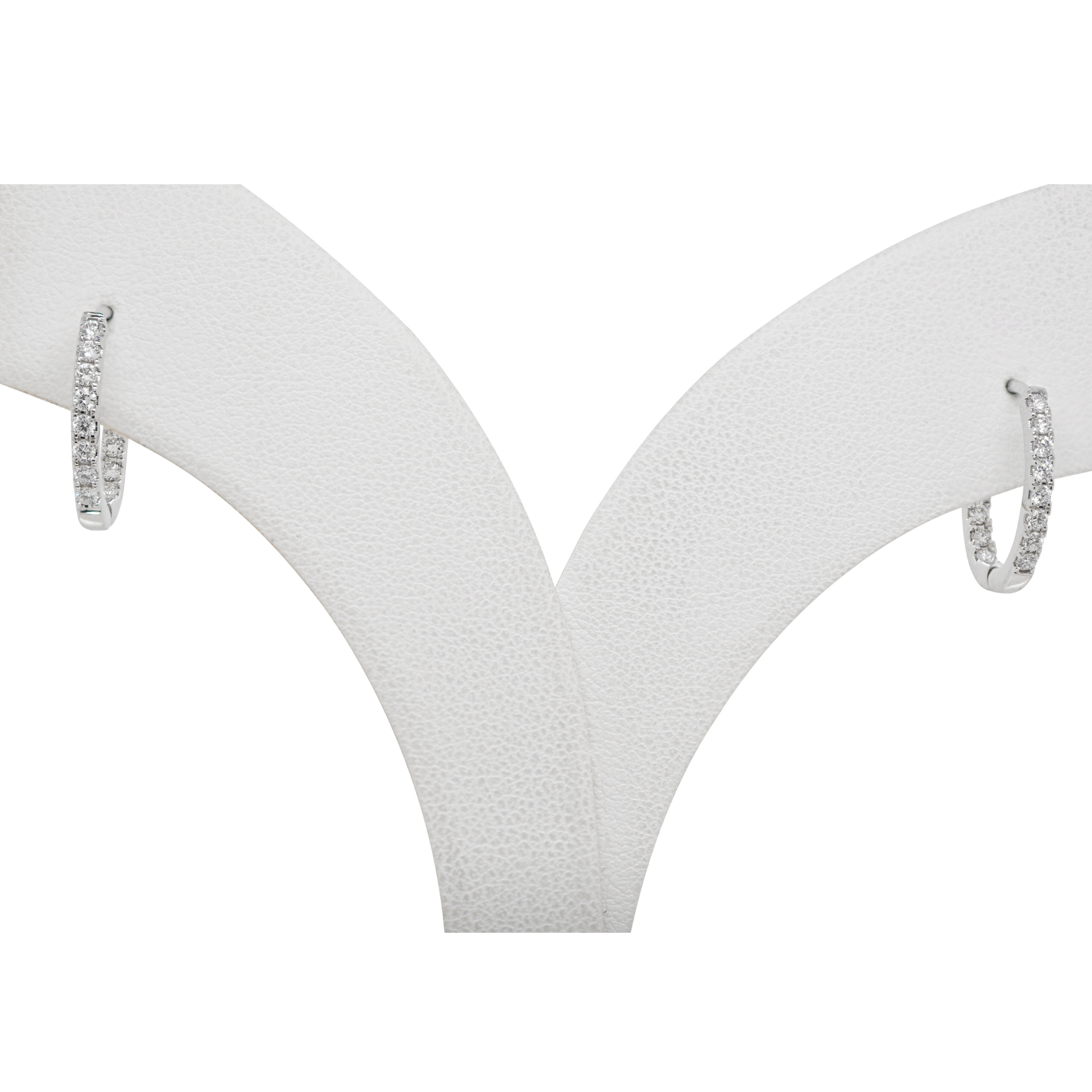 14ct White Gold Hoop Earring with 0.ct Total Diamond Weight — Burleigh, QLD — Deer Honey Jewellery 14ct White Gold Hoop Earring with 0.49ct Total Diamond Weight — Burleigh, QLD — Deer Honey Jewellery