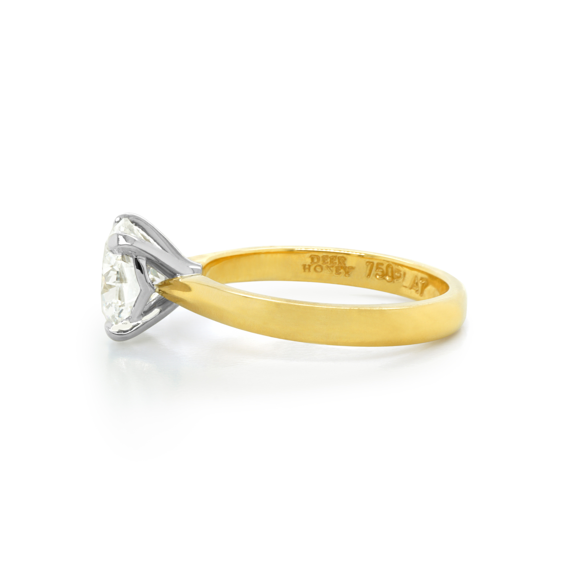 2.01ct Diamond Ring in 18K Gold and Platinum — Burleigh, QLD — Deer Honey Jewellery
