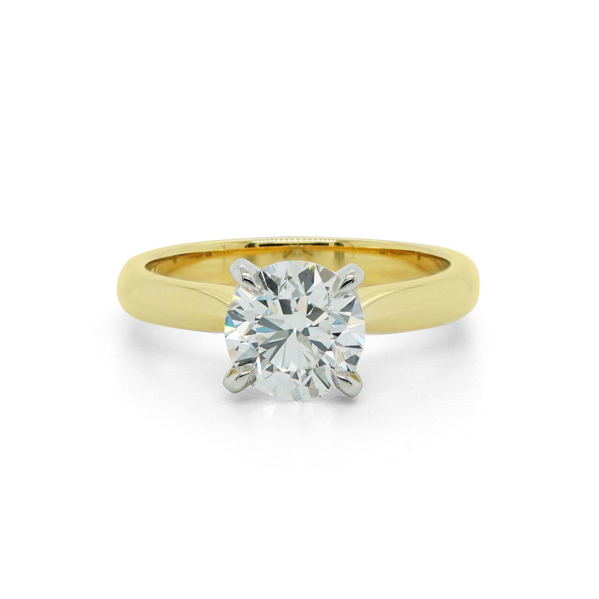 1.5ct Diamond Ring in 18K Gold and Platinum — Burleigh, QLD — Deer Honey Jewellery