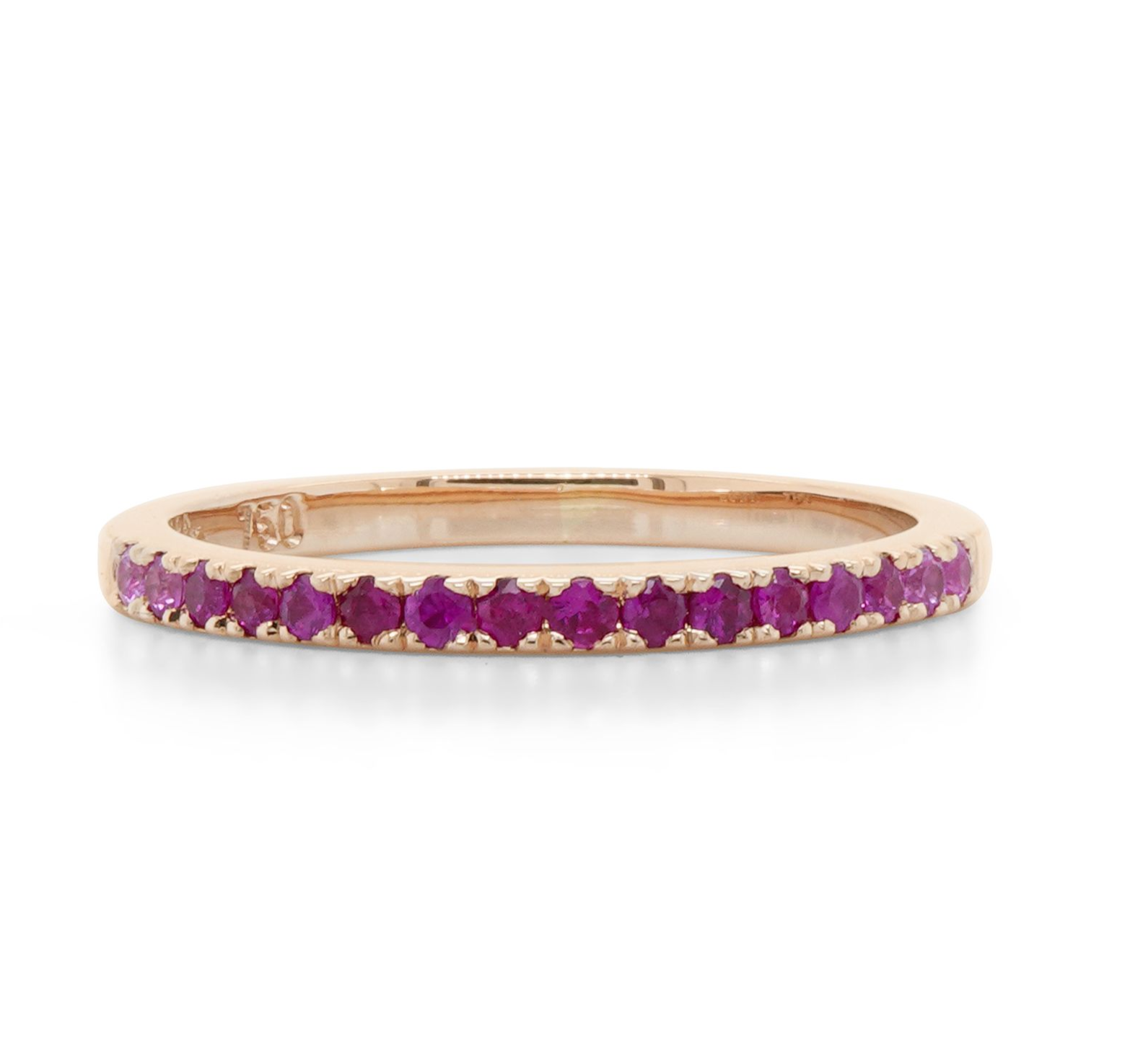 ruby and 18K Rose Gold Band — Burleigh, QLD — Deer Honey Jewellery 18K Rose Gold Band set with ruby — Burleigh, QLD — Deer Honey Jewellery