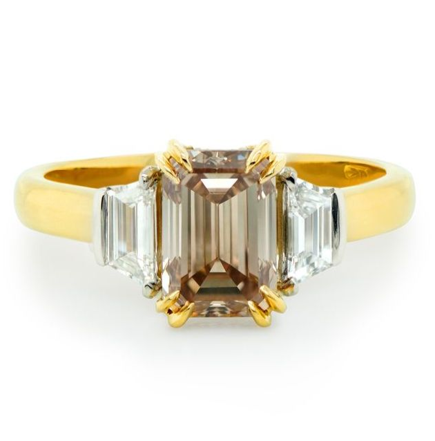 cognac diamond and trapeze cut Diamond Ring — Burleigh, QLD — Deer Honey Jewellery cognac diamond and trapeze cut Diamond Ring — Burleigh, QLD — Deer Honey Jewellery
