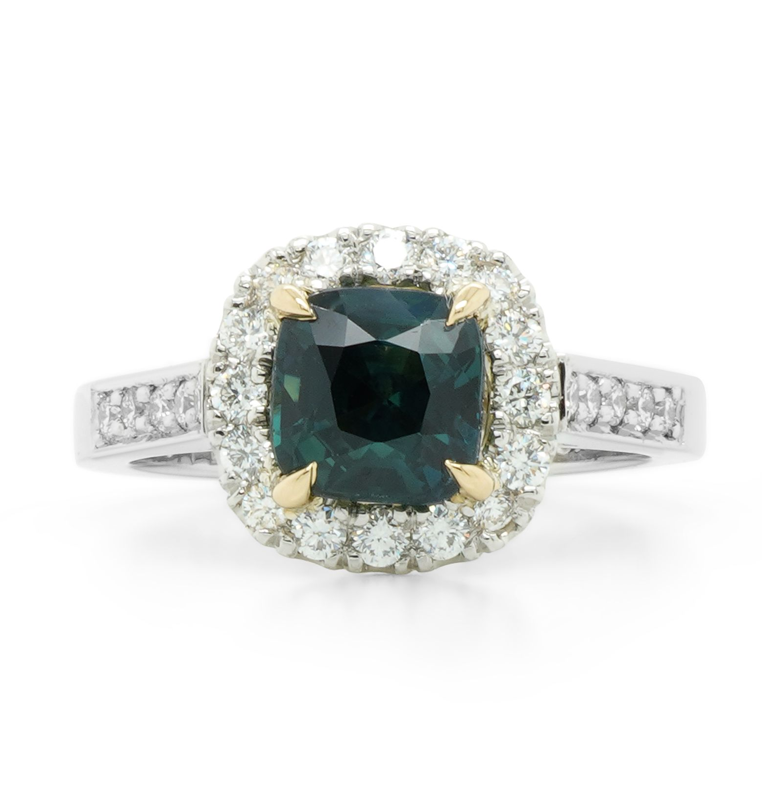 teal sapphire and diamond ring— Burleigh, QLD — Deer Honey Jewellery teal sapphire and diamond ring — Burleigh, QLD — Deer Honey Jewellery