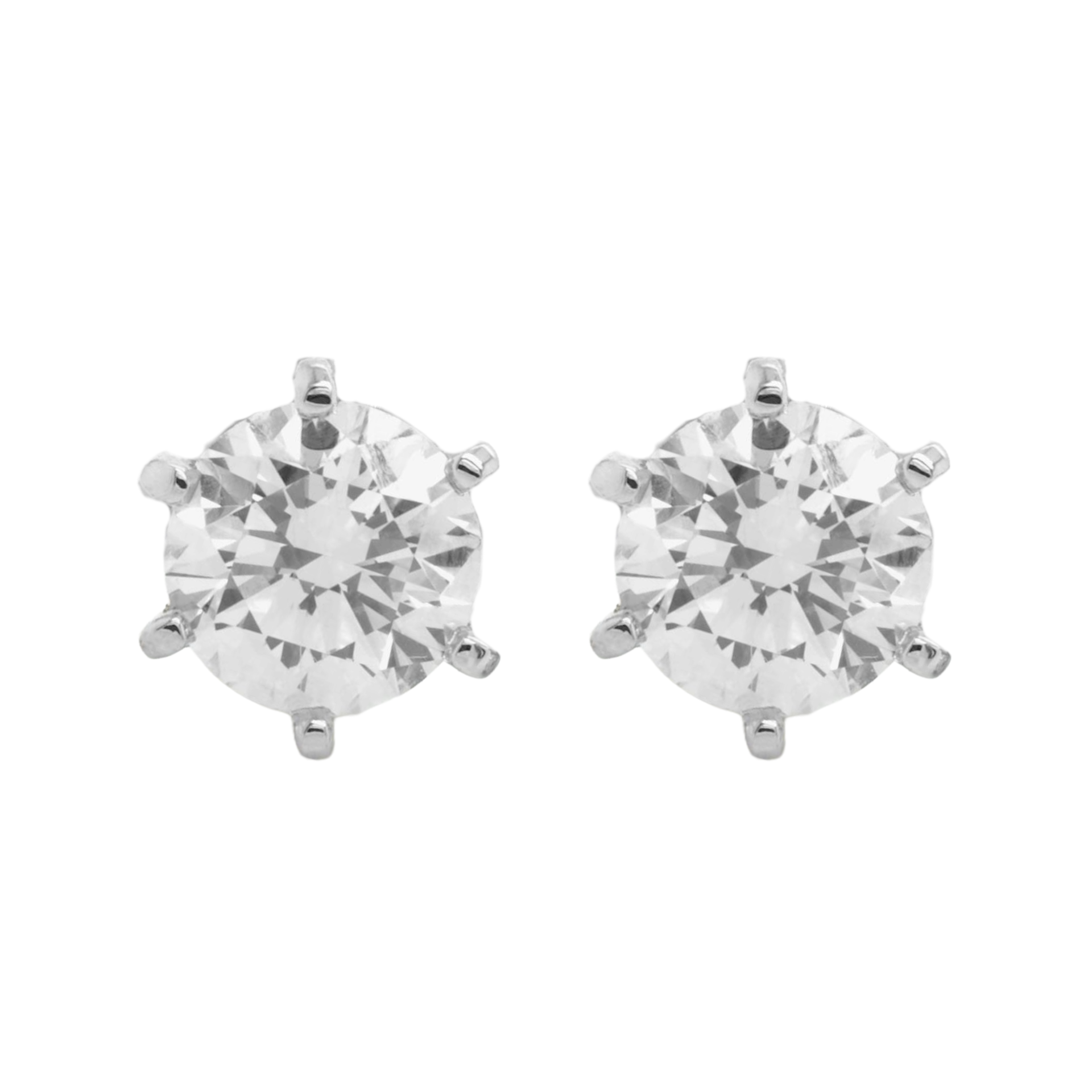 Diamond and Platinum Solitaire Earrings — Burleigh, QLD — Deer Honey Jewellery