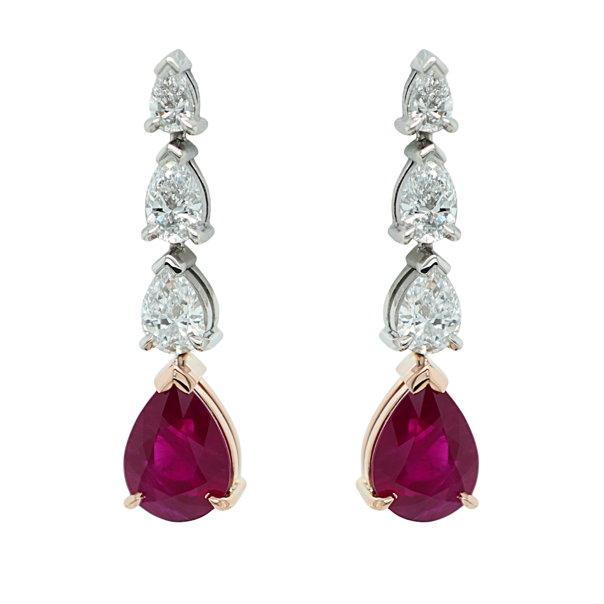 Ruby and diamond earrings— Burleigh, QLD — Deer Honey Jewellery