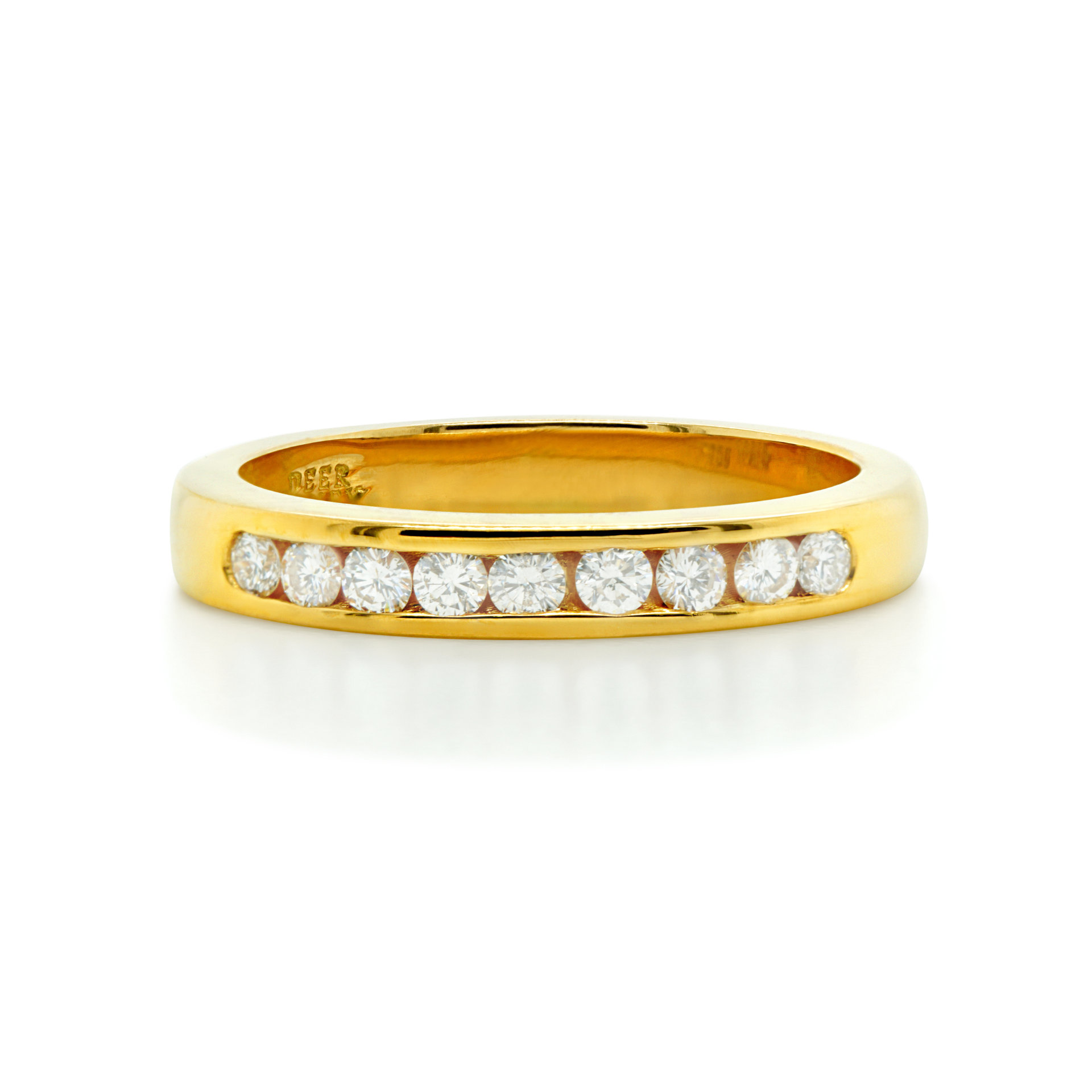 Channel Set Diamond Band — Burleigh, QLD — Deer Honey Jewellery