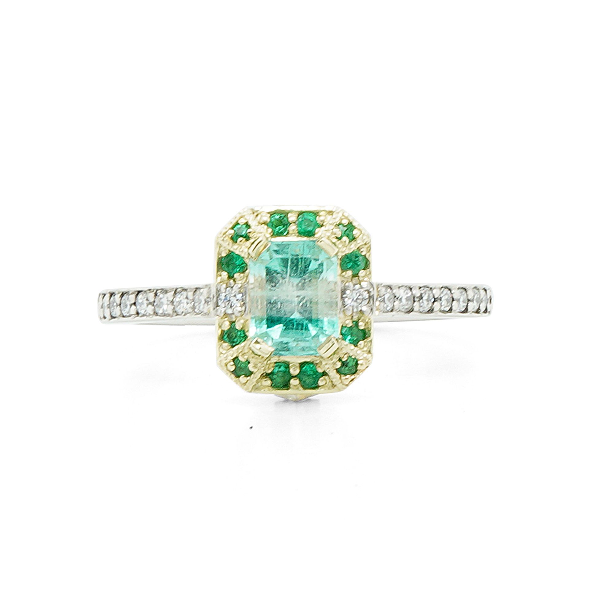 emerald and diamond Ring — Burleigh, QLD — Deer Honey Jewellery