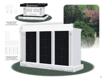 A drawing of a memorial with a picture of trees in the background