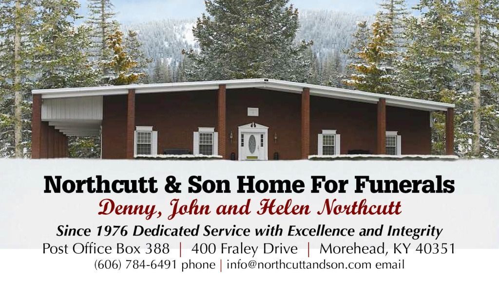 A business card for northcutt & son home for funerals
