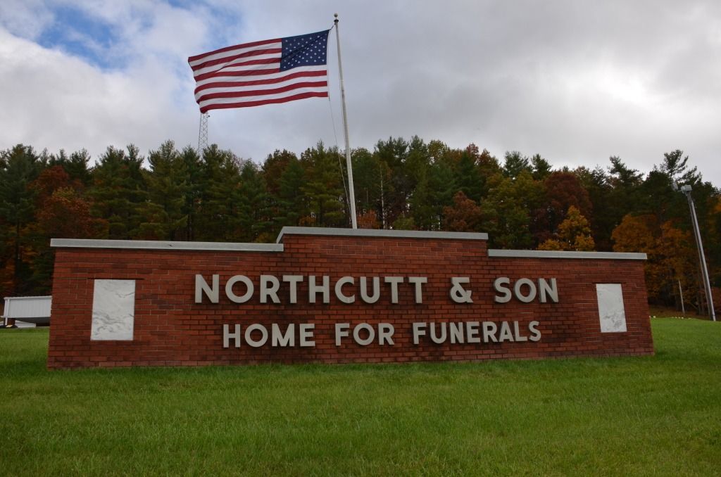 A sign for northcutt & son home for funerals
