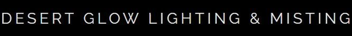Desert glow lighting and misting text over a dark background