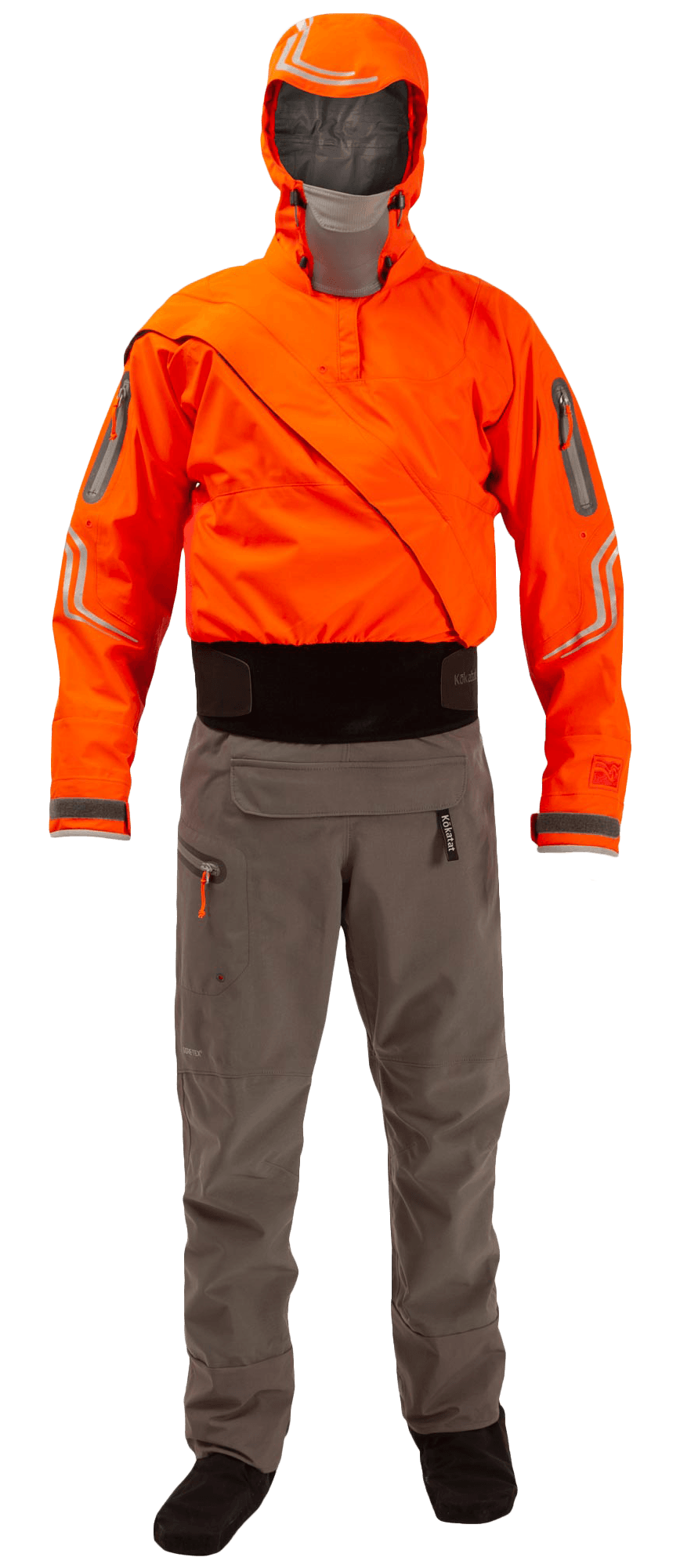 kokatat odyssey dry suit tangerine front