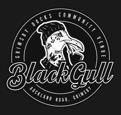Black Gull logo with a gull illustration and circular text on a black background