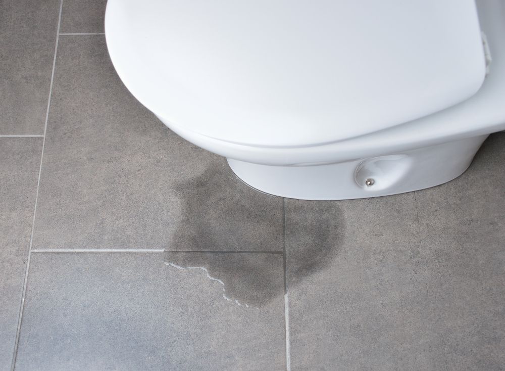A White Toilet is Sitting on a Tiled Floor — Pimlico Plumbing in Mount Louisa, QLD