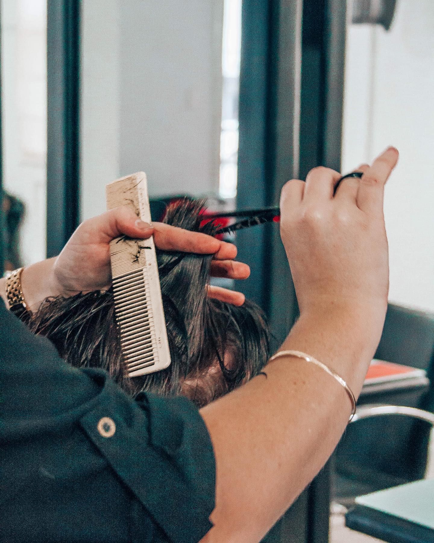 Lady getting her hair cut in Kingaroy