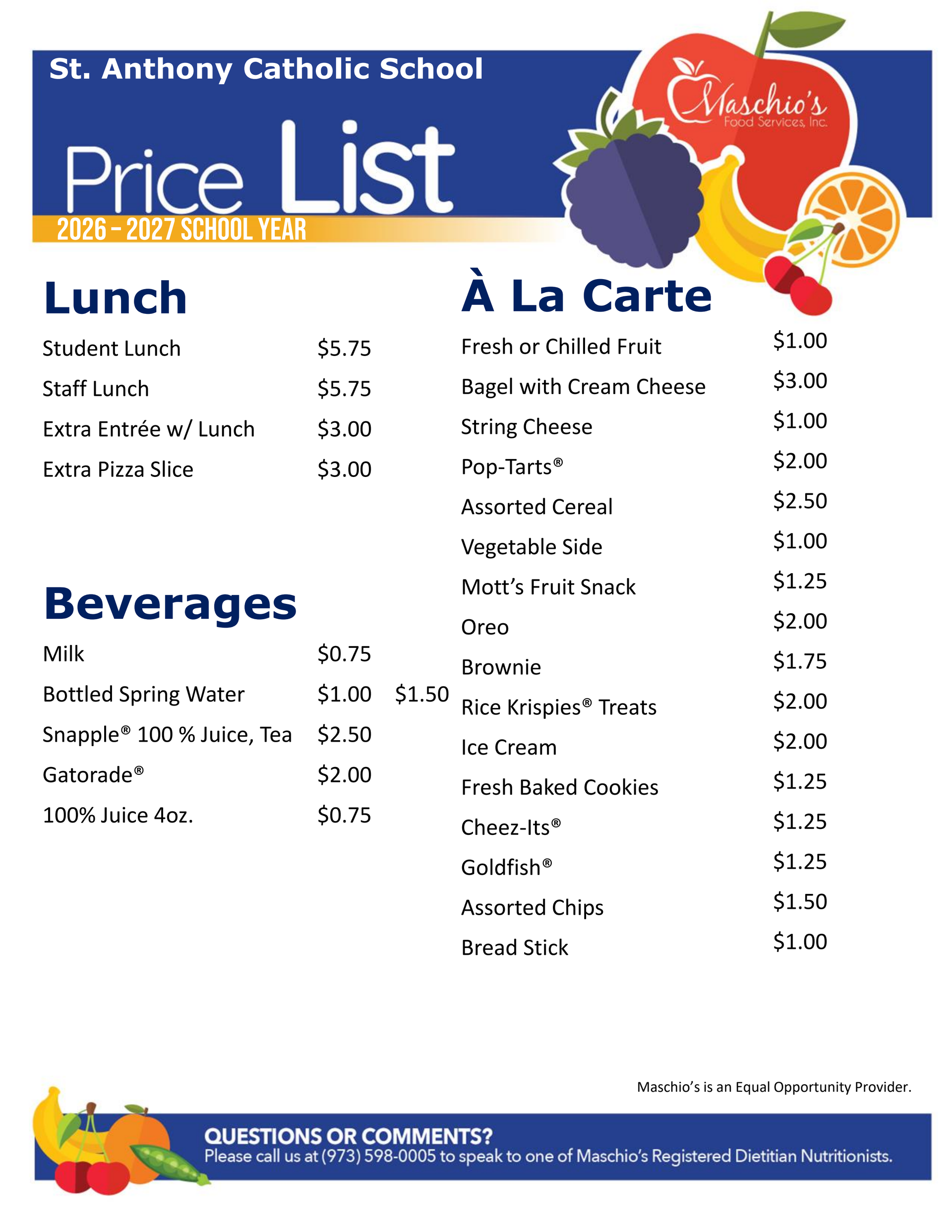 a poster that says check out your awesome new menus