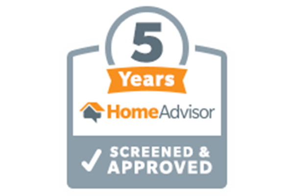 A 5 years home advisor screened and approved logo
