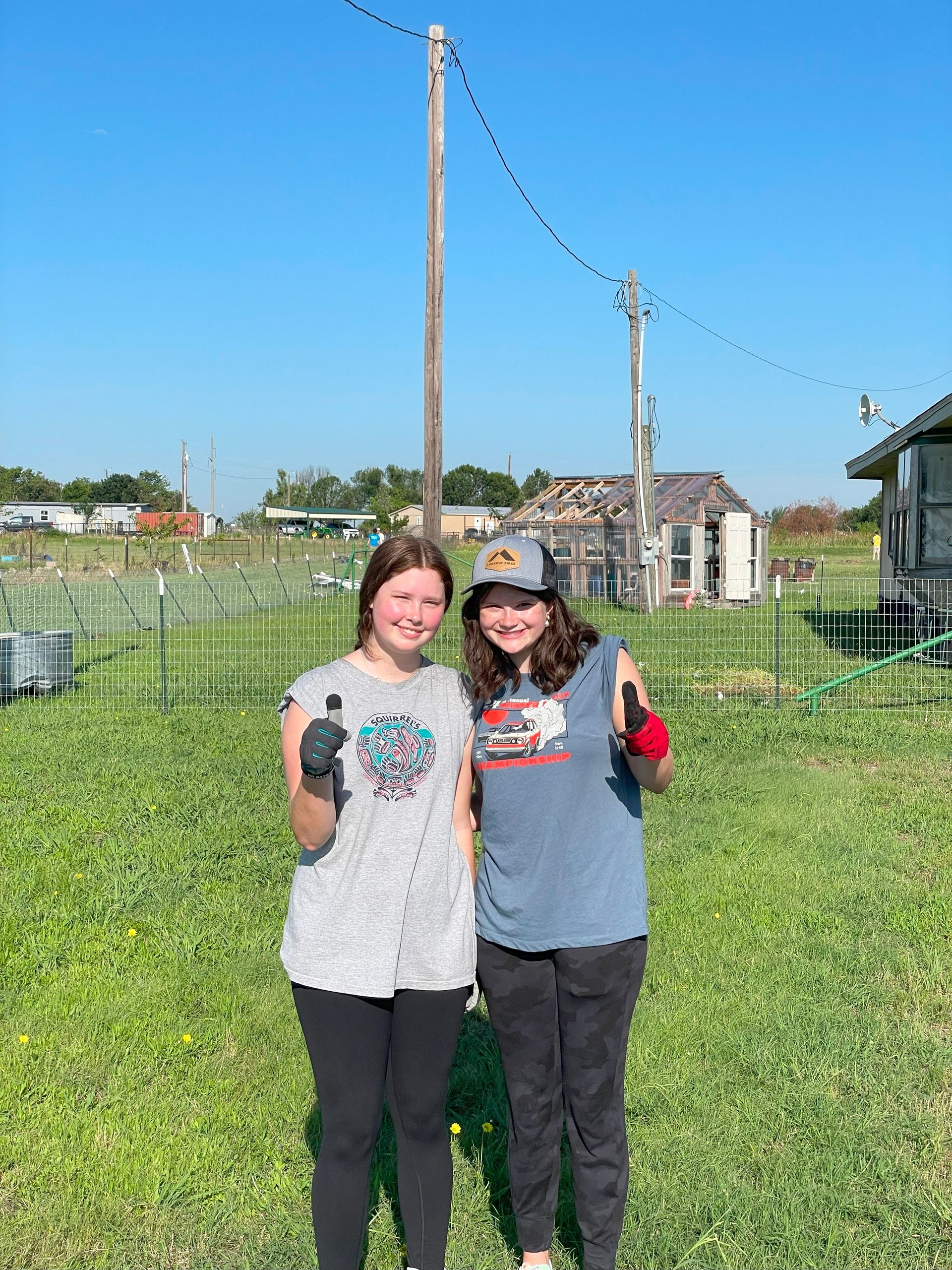 Friends at Valley View tornado cleanup