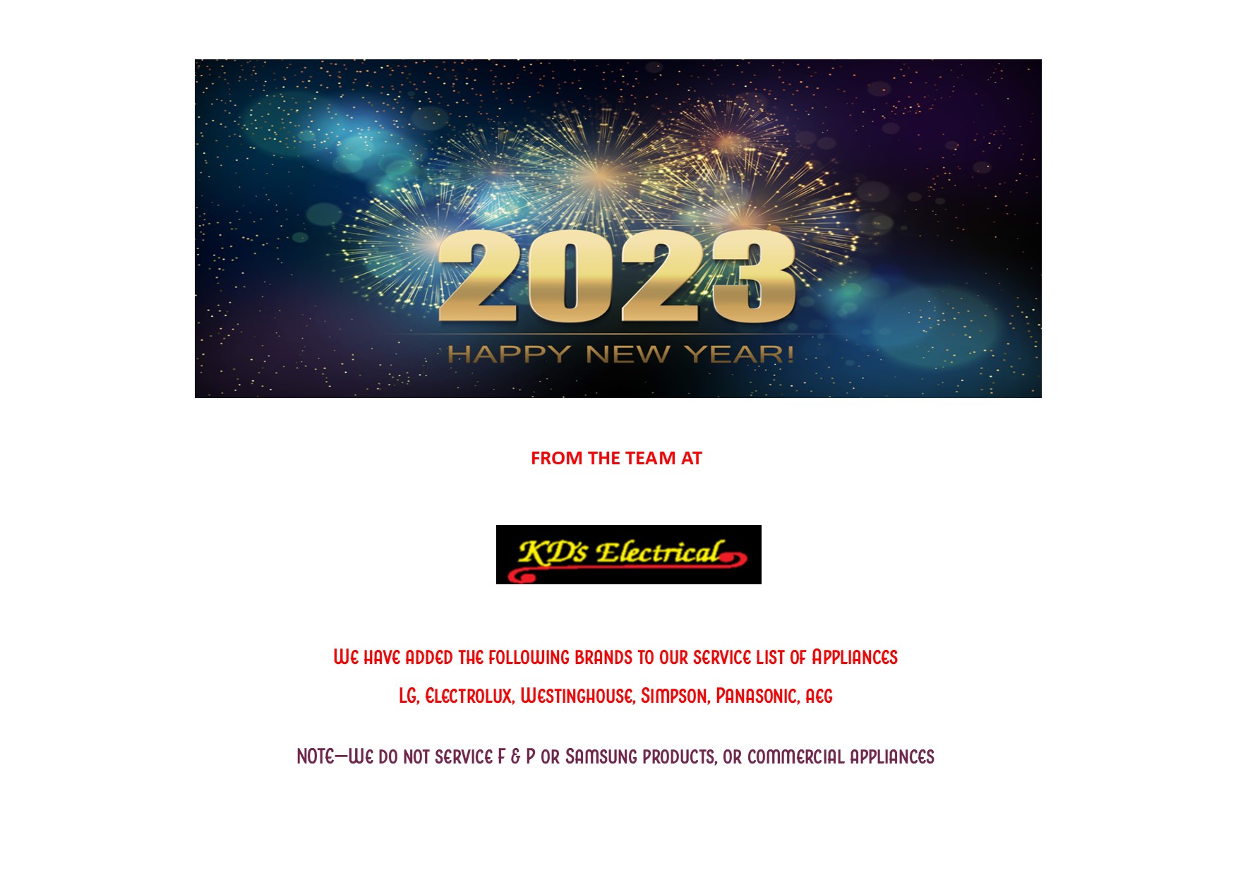 Electrical Appliance Repairs in Tauranga KD’s Electrical