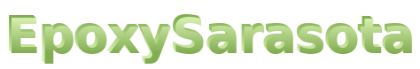 Green “Epoxy Sarasota” logo text on a light background