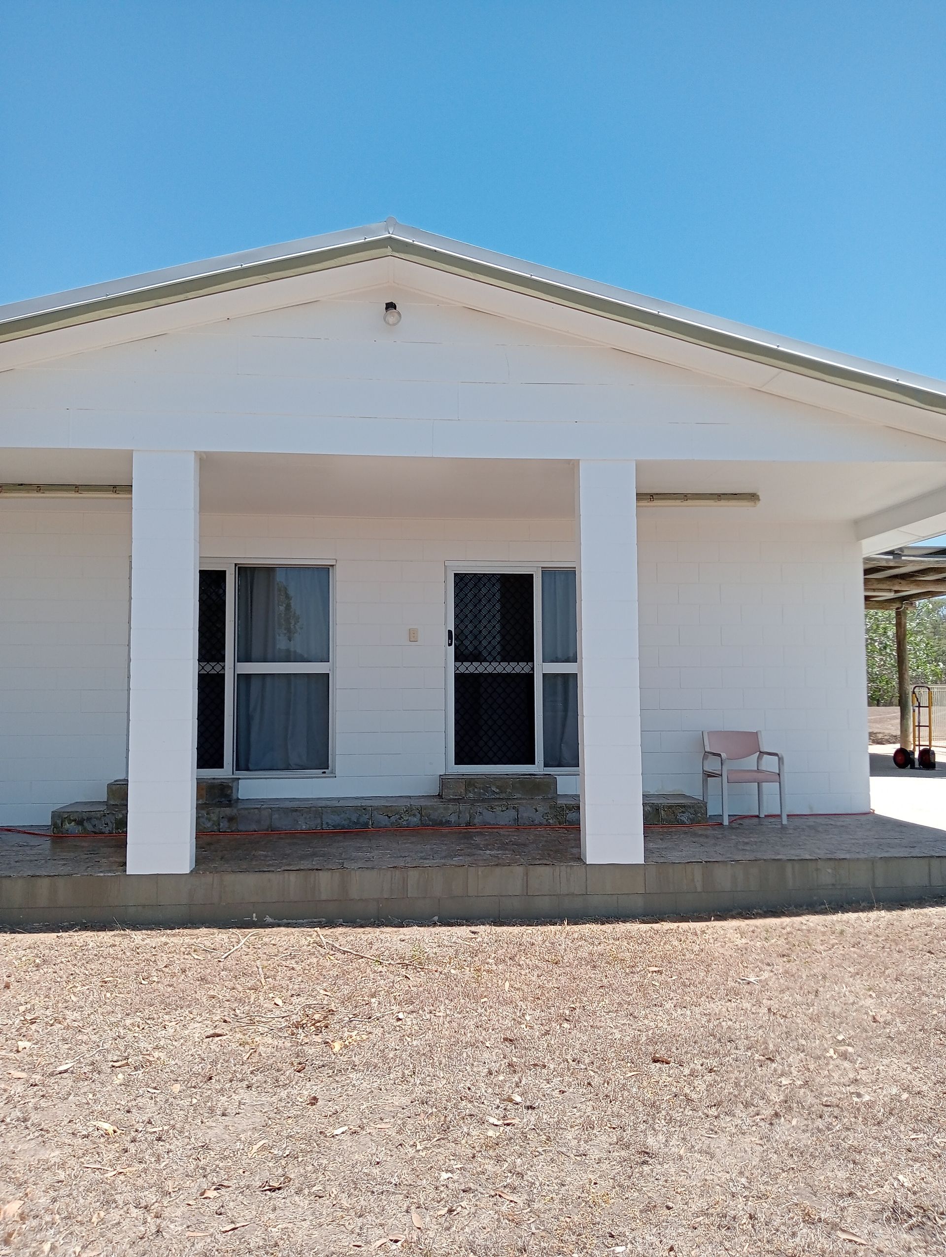 White House With Columns, Two Sliding Glass Doors, Small Porch — All Sparkles Cleaning Technology In Proserpine, QLD