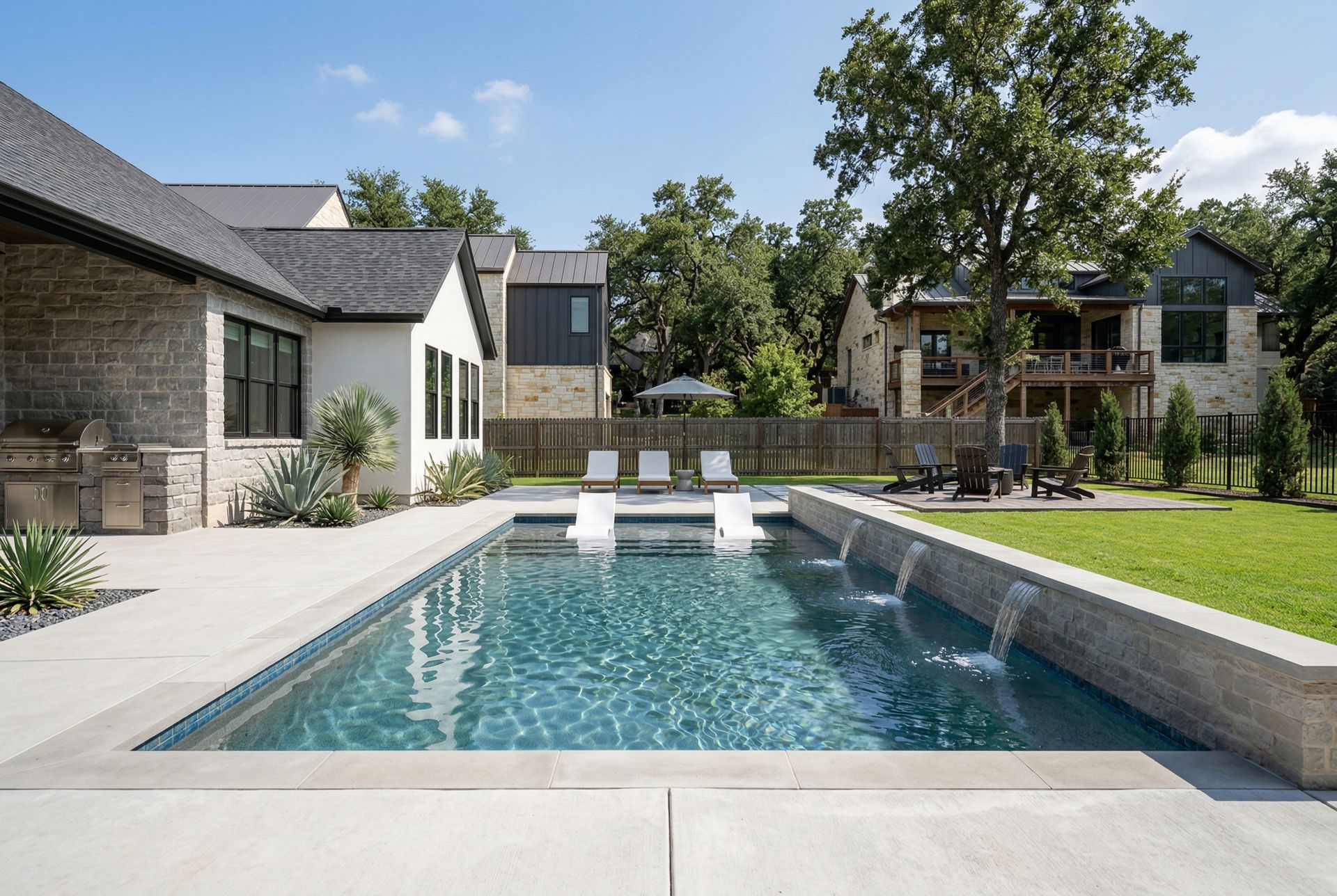 custom swimming pool by Clearform Pool Co., in Austin Texas