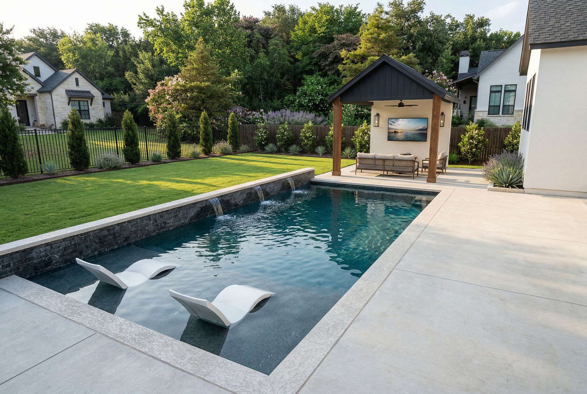 custom swimming pool by Clearform Pool Co., in Austin Texas