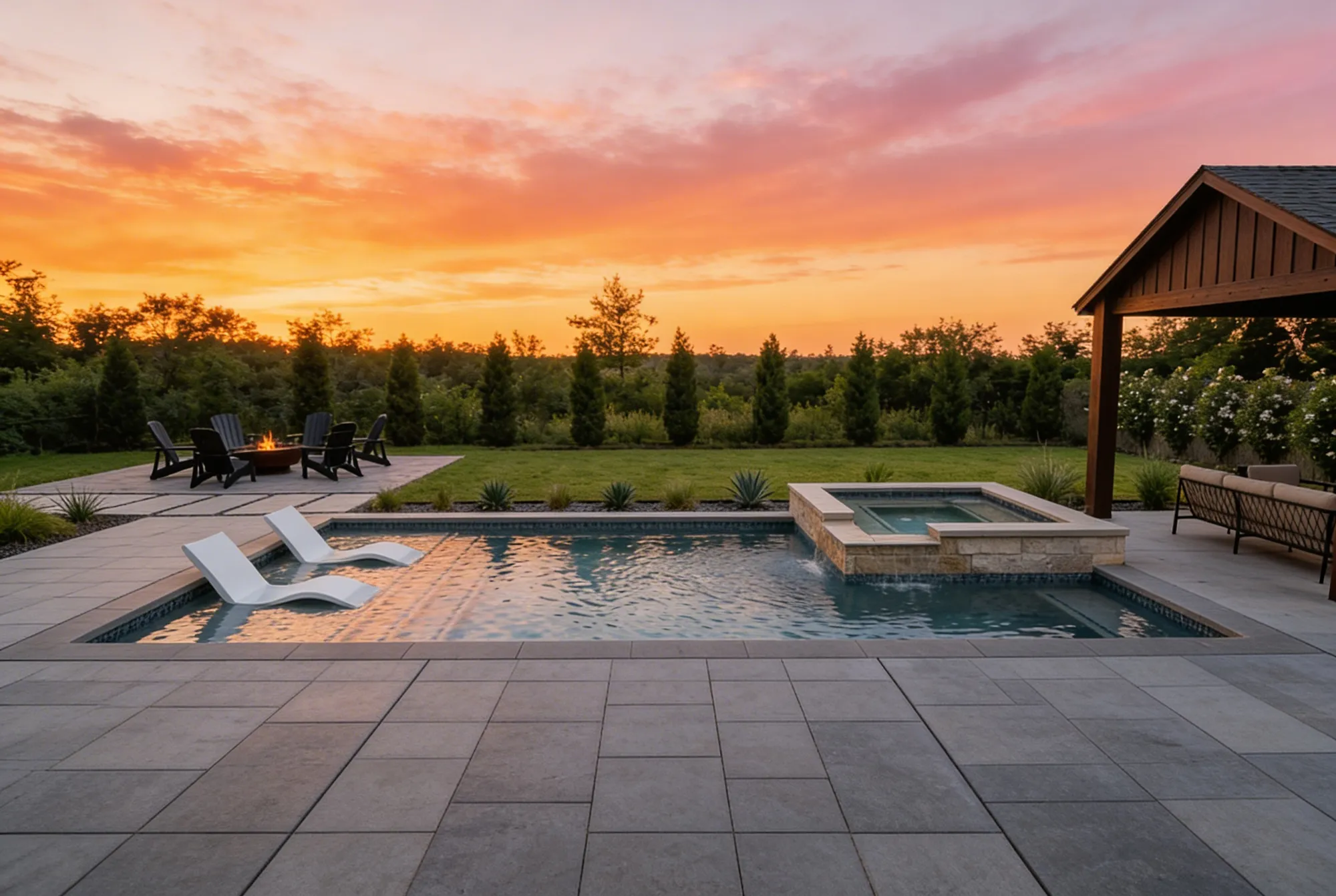 custom swimming pool by Clearform Pool Co., in Austin Texas