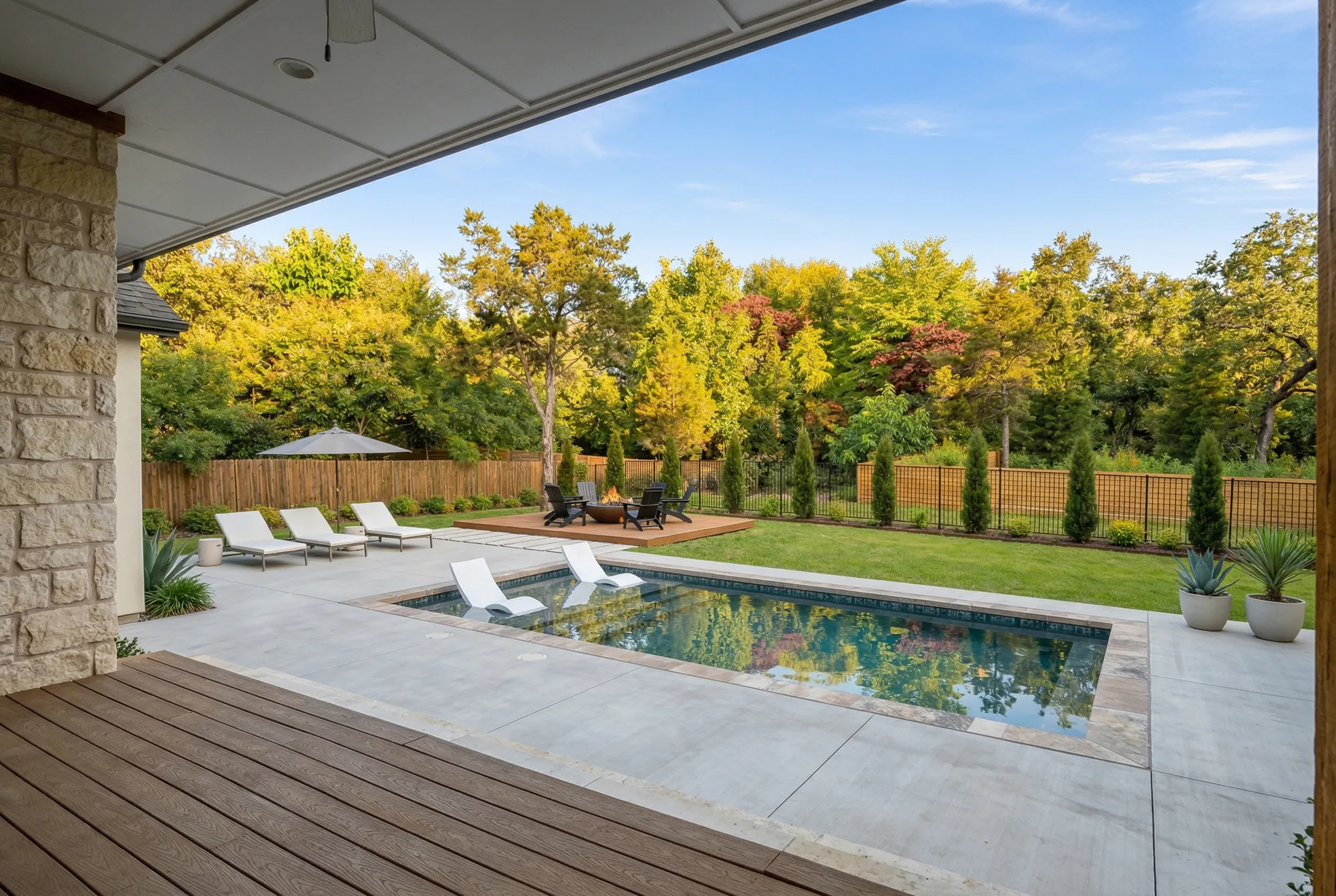 custom pool overlooking hill country in Dripping Springs Texas