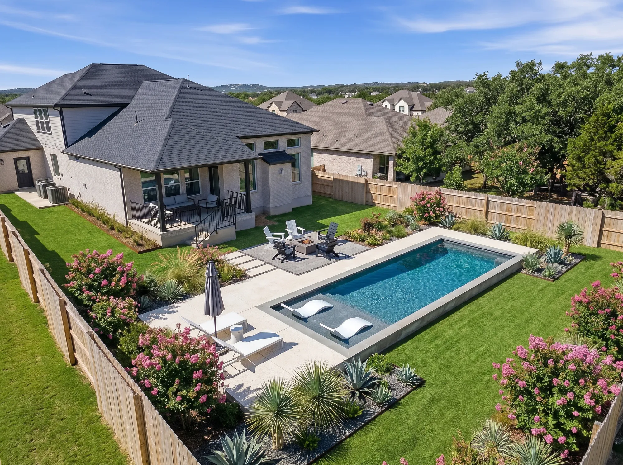 custom swimming pool by Clearform Pool Co., in Austin Texas