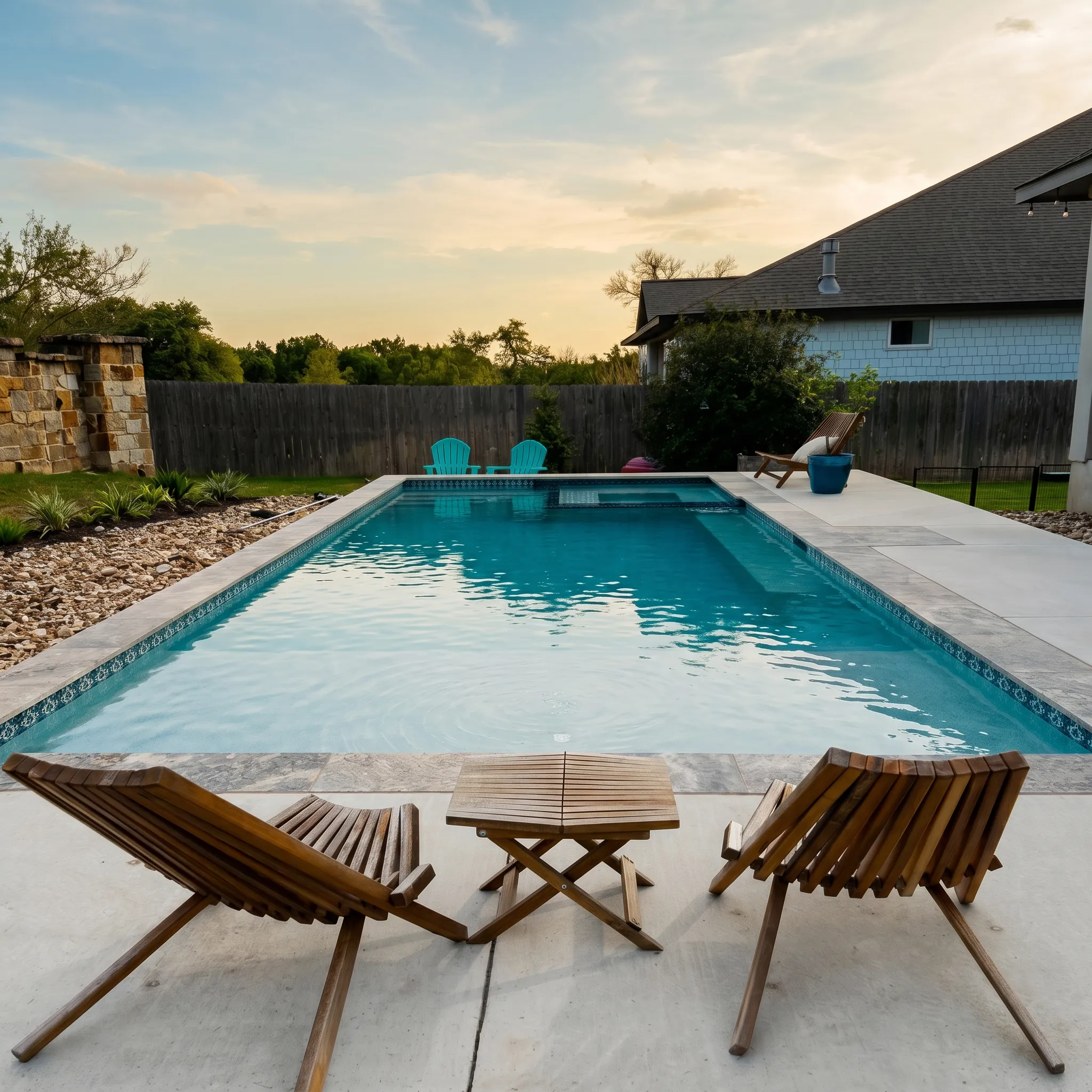 custom swimming pool by Clearform Pool Co., in Austin Texas