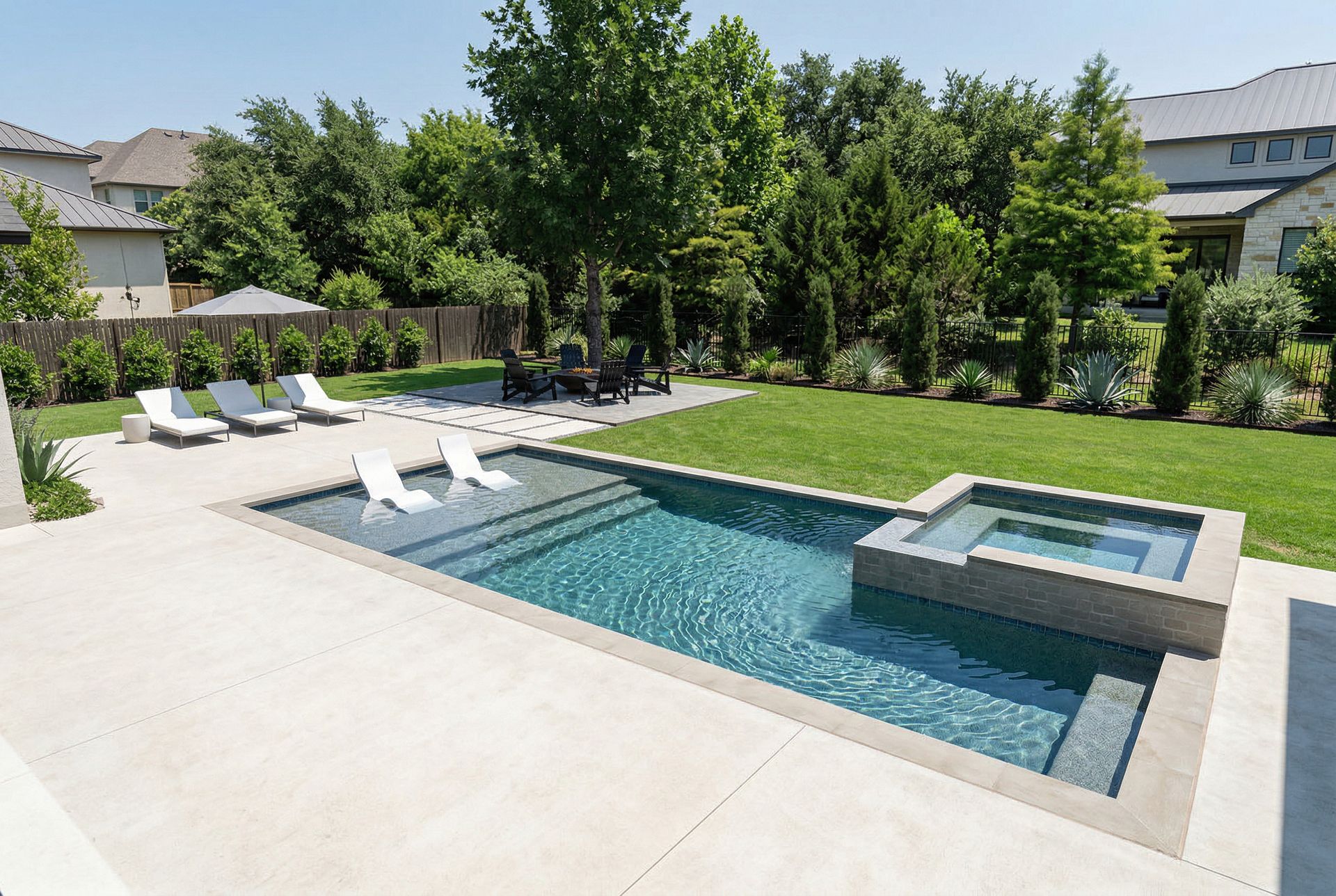 custom swimming pool by Clearform Pool Co., in Austin Texas