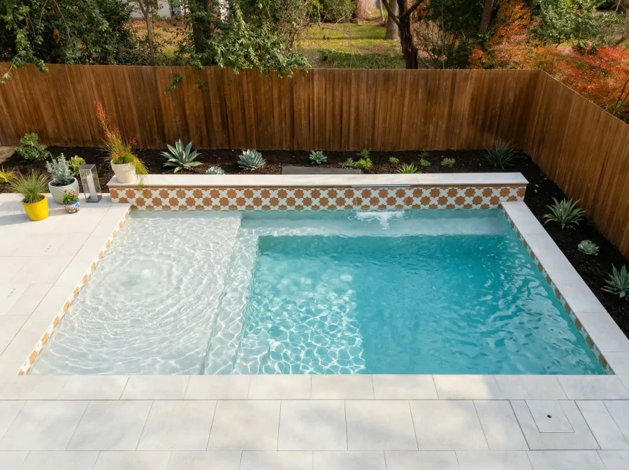 custom swimming pool by Clearform Pool Co., in Austin Texas