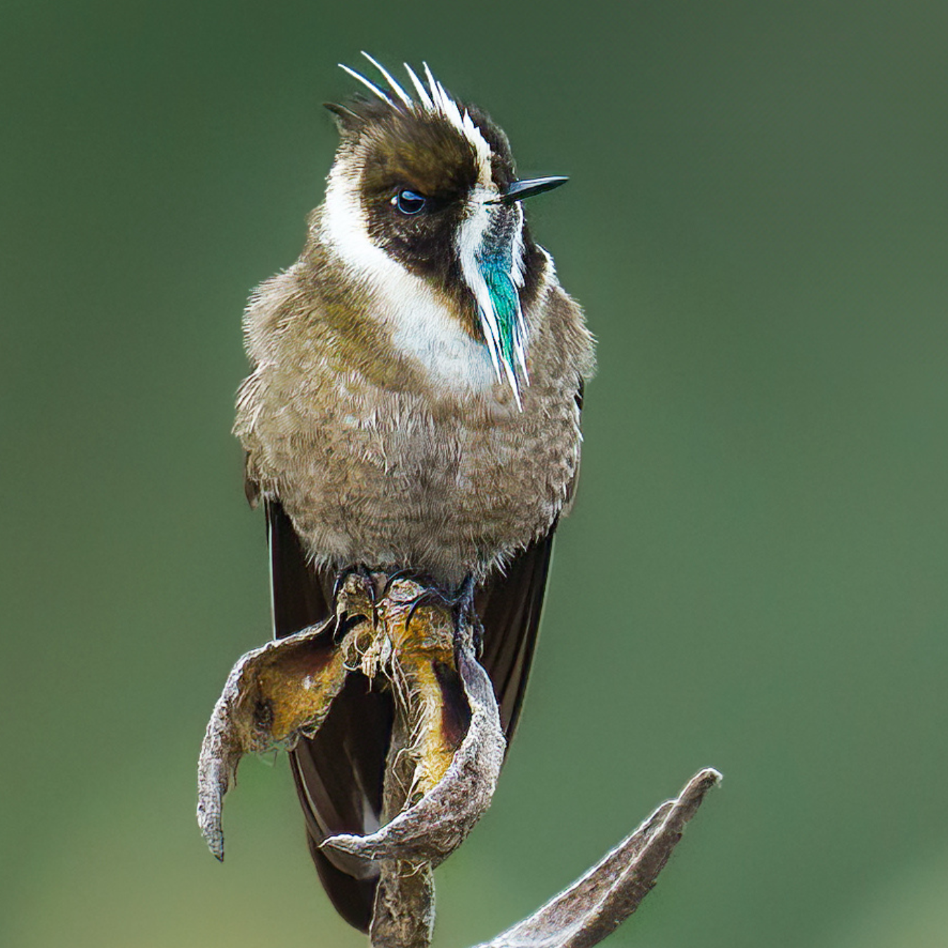A bird with a blue beak is perched on a branch