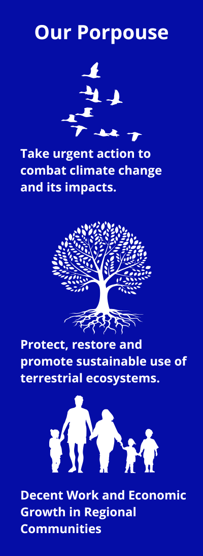 A blue background with a tree and people holding hands